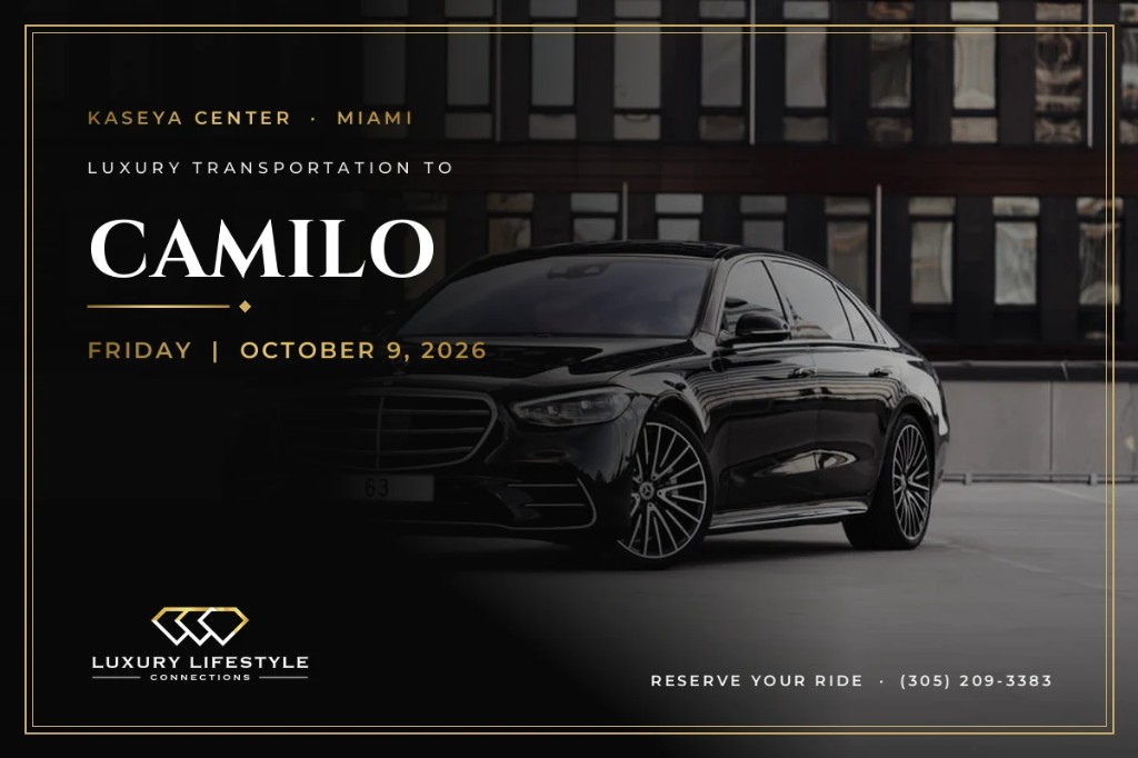 Luxury chauffeur transportation for Camilo in Miami