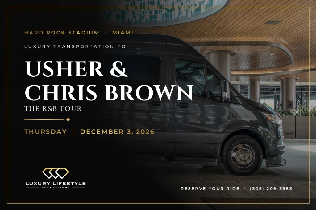 Luxury chauffeur transportation for Usher & Chris Brown | The R&B Tour in Miami