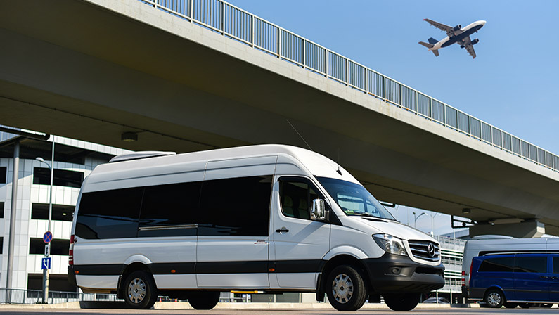 White Luxury Sprinter Van